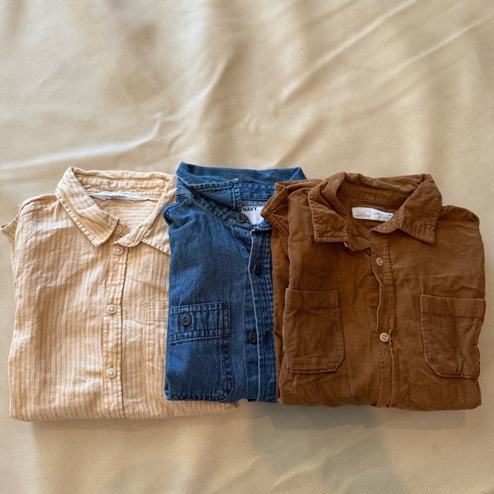 Bundle of button down shirt for boys Zara, H&M and old navy